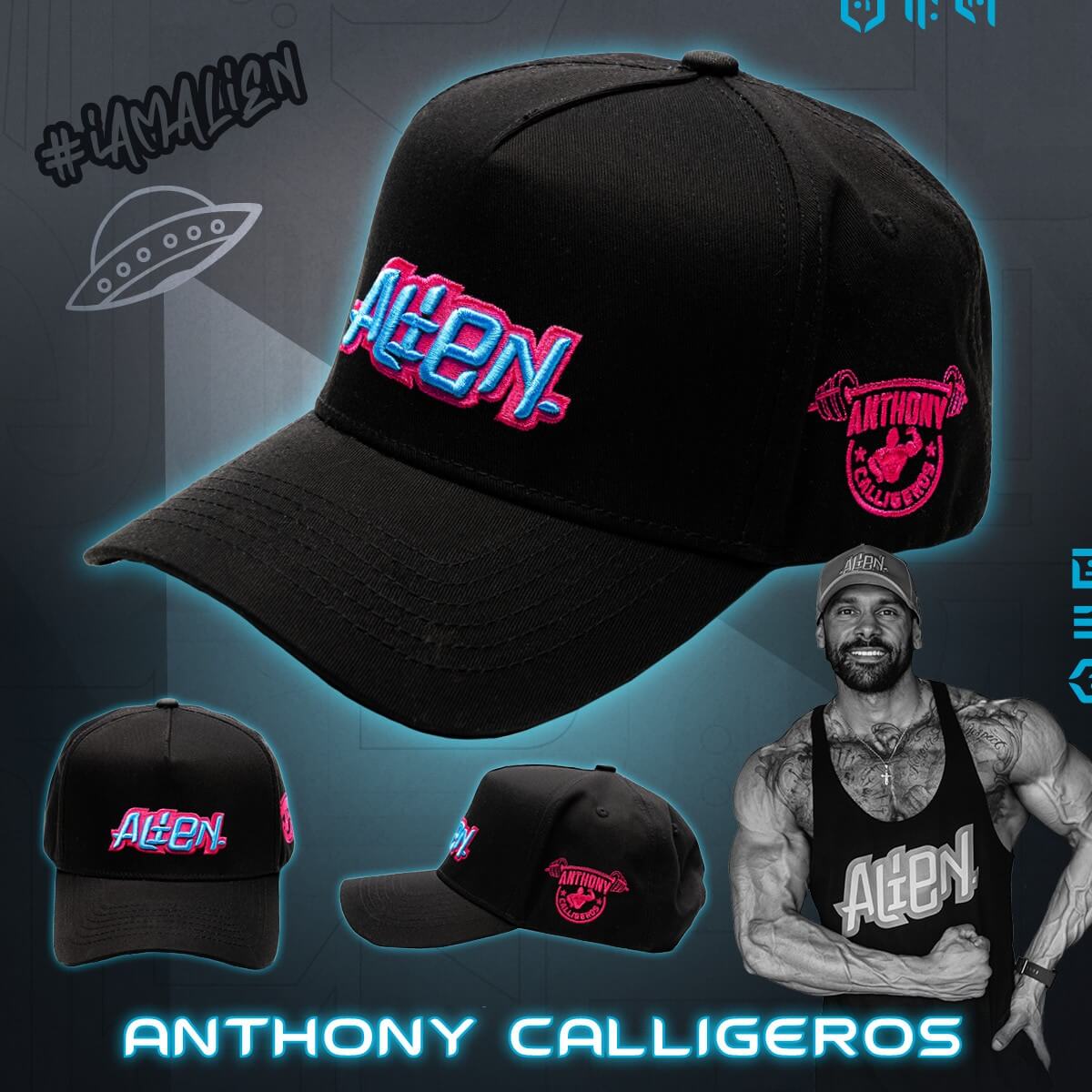 ALIEN/CALLIGEROS BLACK CAP